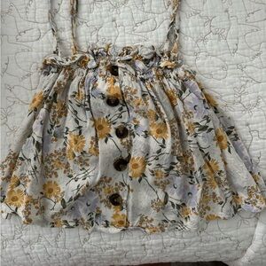 American Eagle floral tank with removable straps